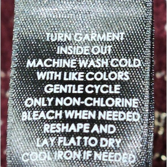 TORRID Lurex Burgundy & Metallic Gold Hooded Warm Mini  Sweater dress 1X NEW - Picture 12 of 16